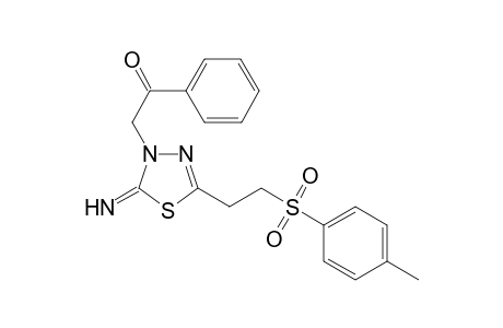 2-(2-Imino-5-{2-[(4-methylphenyl)sulfonyl]ethyl}-1,3,4-thiadiazol-3(2H)-yl)-1-phenylethanone