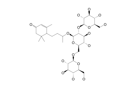 9-O-[[BETA-D-GLUCOPYRANOSYL-(1->6)-[BETA-D-GLUCOPYRANOSYL-(1->2)]-BETA-D-GLUCOPYRANOSYL]-HYDROXYBUTYL]-1,1,5-TRIMETHYL-4-CYCLOHEXEN-3-ONE