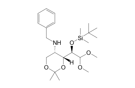 (4R,5S)-N-benzyl-4-((R)-1-(tert-butyldimethylsilyloxy)-2,2-dimethoxyethyl)-2,2-dimethyl-1,3-dioxan-5-amine