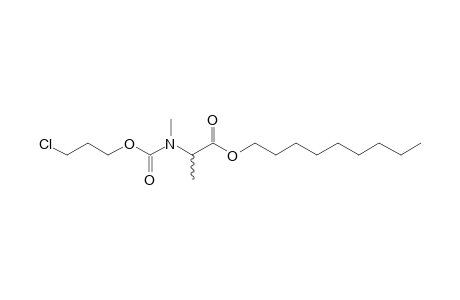 dl-Alanine, N-methyl-N-(3-chloropropoxycarbonyl)-, nonyl ester