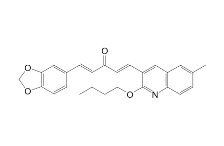 (1E,4E)-1-(Benzo[d][1,3]dioxol-5-yl)-5-(2-butoxy-6-methylquinolin-3-yl)penta-1,4-dien-3-one