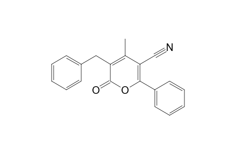 3-Benzyl-4-methyl-2-oxo-6-phenyl-2H-pyran-5-carbonitrile