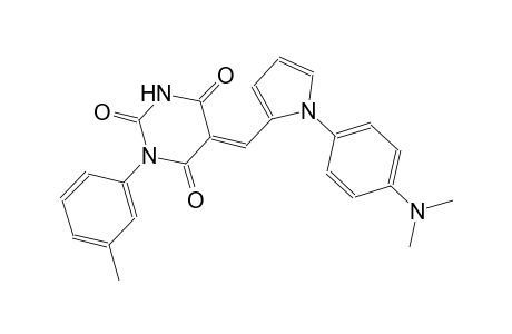 (5E)-5-({1-[4-(dimethylamino)phenyl]-1H-pyrrol-2-yl}methylene)-1-(3-methylphenyl)-2,4,6(1H,3H,5H)-pyrimidinetrione