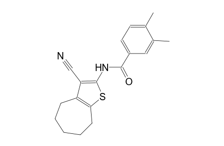 N-(3-cyano-5,6,7,8-tetrahydro-4H-cyclohepta[b]thien-2-yl)-3,4-dimethylbenzamide