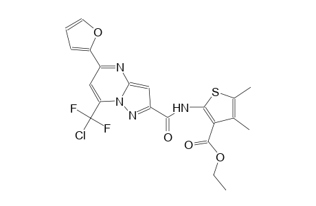 2-[[7-[chloro(difluoro)methyl]-5-(2-furyl)pyrazolo[1,5-a]pyrimidine-2-carbonyl]amino]-4,5-dimethyl-thiophene-3-carboxylic acid ethyl ester