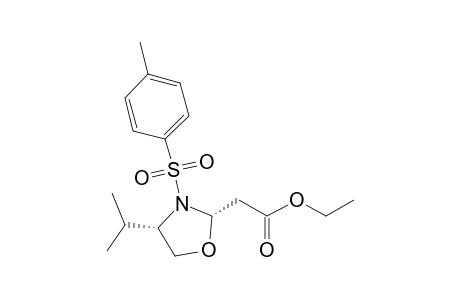 Ethyl 2-[(2S,4S)-4-isopropyl-3-tosyloxazolidin-2-yl]acetate