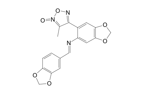 3-METHYL-4-[2-(3,4-METHYLENDIOXYBENZYLYDEN)-AMINO-4,5-METHYLENDIOXYPHENYL]-FUROXAN