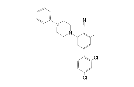 4-(2,4-dichlorophenyl)-2-methyl-6-(4-phenyl-1-piperazinyl)benzonitrile