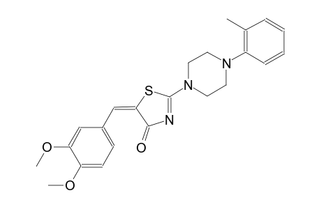 (5E)-5-(3,4-dimethoxybenzylidene)-2-[4-(2-methylphenyl)-1-piperazinyl]-1,3-thiazol-4(5H)-one