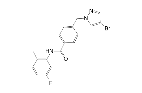 4-[(4-bromo-1H-pyrazol-1-yl)methyl]-N-(5-fluoro-2-methylphenyl)benzamide