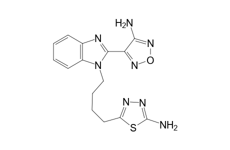 4-Pyrrol1-[4-(5-amino-[1,3,4]thiadiazol-2-yl)butyl]-1H-benzoimidazol-2-ylmorphofurazan-3-ylamine