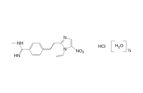 N-METHYL-p-[2-(5-NITRO-1-VINYLIMIDAZOL-2-YL)VINYL]BENZAMIDINE, MONOHYDROCHLORIDE, HEMIHYDRATE