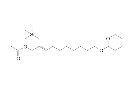 10-(Tetrahydropyran-2-yloxy)-2-(trimethylsilylmethyl)dec-2-enyl Acetate