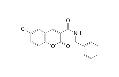 6-Chloranyl-2-oxidanylidene-N-(phenylmethyl)chromene-3-carboxamide