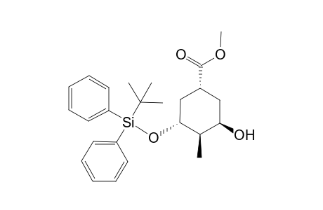 (1R,3R,4R,5R)-3-[tert-butyl(diphenyl)silyl]oxy-5-hydroxy-4-methyl-1-cyclohexanecarboxylic acid methyl ester