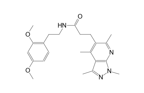 1H-pyrazolo[3,4-b]pyridine-5-propanamide, N-[2-(2,4-dimethoxyphenyl)ethyl]-1,3,4,6-tetramethyl-