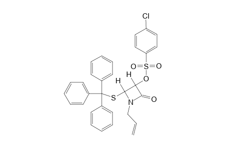 trans-1-ALLYL-3-HYDROXY-4-(TRITYLTHIO)-2-AZETIDINONE, p-CHLOROBENZENESULFONATE(ESTER)