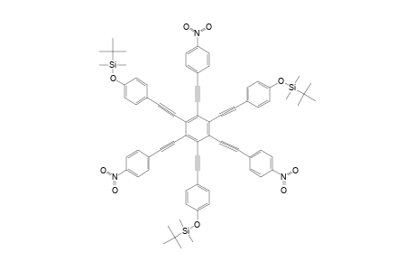 1,3,5-TRIS-[PARA-(TERT.-BUTYLDIMETHYLSILYLOXY)-PHENYLETHYNYL]-2,4,6-[PARA-NITROPHENYLETHYNYL]-BENZENE