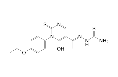 (1E)-1-[1-(4-ethoxyphenyl)-6-hydroxy-2-thioxo-1,2-dihydro-5-pyrimidinyl]ethanone thiosemicarbazone