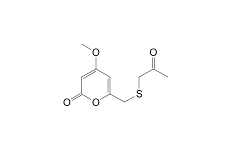 4-Methoxy-6-(2-oxidanylidenepropylsulfanylmethyl)pyran-2-one