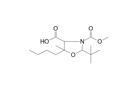 5-Butyl-2-tert-butyl-3-(methoxycarbonyl)-5-methyl-1,3-oxazolidine-4-carboxylic acid