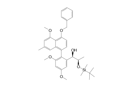 1,5-Dimethoxy-4-(4-benzyloxy-5-methoxy-7-methylnaphthyl)-3-(1-hydroxy-2-tert-butyldimethylsiloxypropyl)benzene