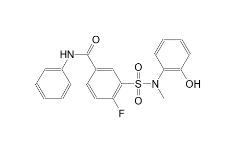 benzamide, 4-fluoro-3-[[(2-hydroxyphenyl)methylamino]sulfonyl]-N-phenyl-