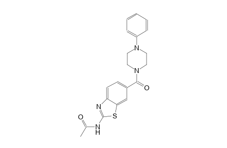 acetamide, N-[6-[(4-phenyl-1-piperazinyl)carbonyl]-2-benzothiazolyl]-