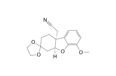 Spiro[dibenzofuran-3(9bH),2'-[1,3]dioxolane]-9b-acetonitrile, 1,2,4,4a-tetrahydro-6-methoxy-, cis-(.+-.)-