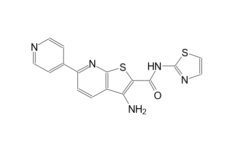 thieno[2,3-b]pyridine-2-carboxamide, 3-amino-6-(4-pyridinyl)-N-(2-thiazolyl)-