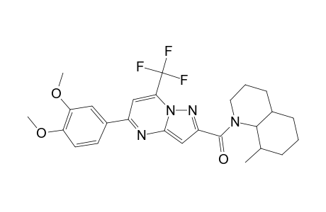 [5-(3,4-dimethoxyphenyl)-7-(trifluoromethyl)-2-pyrazolo[1,5-a]pyrimidinyl]-(8-methyl-3,4,4a,5,6,7,8,8a-octahydro-2H-quinolin-1-yl)methanone