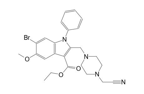 ethyl 6-bromo-2-{[4-(cyanomethyl)-1-piperazinyl]methyl}-5-methoxy-1-phenyl-1H-indole-3-carboxylate