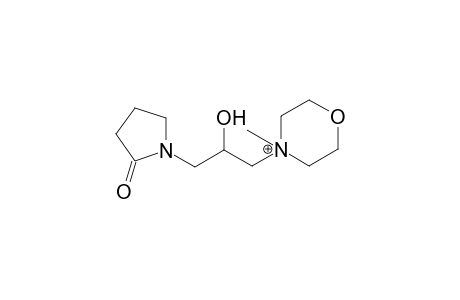 1-[2-hydroxy-3-(4-methyl-4-morpholin-4-iumyl)propyl]-2-pyrrolidinone