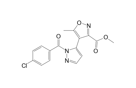 4-[1-(p-chlorobenzoyl)pyrazol-5-yl]-5-methyl-3-isoxazolecarboxylic acid, methyl ester