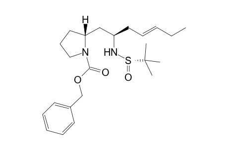 (2R,2'R,SS)-(N-Benzyloxycarbonyl)-2-[(2'-tert-butylsulfinamine)-4'-heptenyl]pyrrolidine