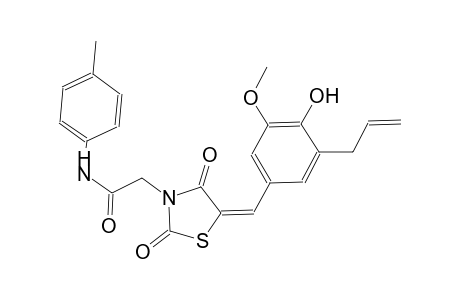2-[(5E)-5-(3-allyl-4-hydroxy-5-methoxybenzylidene)-2,4-dioxo-1,3-thiazolidin-3-yl]-N-(4-methylphenyl)acetamide