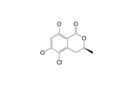 5-CHLORO-6-HYDROXYMELLEIN;(R)-(-)-5-CHLORO-3,4-DIHYDRO-6,8-DIHYDROXY-3-METHYL-1H-2-BENZOPYRAN-1-ONE