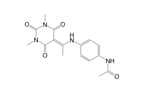 N-(4-{[1-(1,3-dimethyl-2,4,6-trioxotetrahydro-5(2H)-pyrimidinylidene)ethyl]amino}phenyl)acetamide