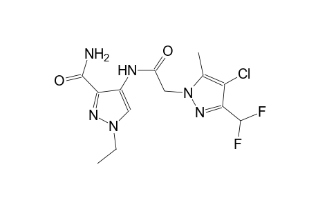4-({[4-chloro-3-(difluoromethyl)-5-methyl-1H-pyrazol-1-yl]acetyl}amino)-1-ethyl-1H-pyrazole-3-carboxamide