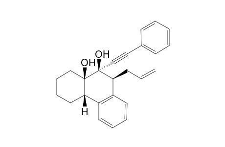 (4a.beta.,9.beta.,10.alpha.,10a.beta.)-(+-)-1,2,3,4,4a,9,10,10a-octahydro-10,10a-dihydroxy-10-(phenylethynyl)-9-(2-propenyl)phenanthrene