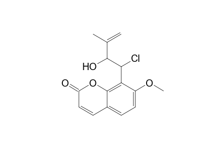 8-(1-Chloranyl-3-methyl-2-oxidanyl-but-3-enyl)-7-methoxy-chromen-2-one