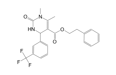 2-phenylethyl 1,6-dimethyl-2-oxo-4-[3-(trifluoromethyl)phenyl]-1,2,3,4-tetrahydro-5-pyrimidinecarboxylate