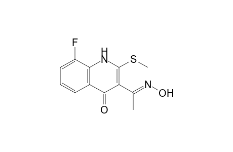 8-Fluoro-3-(1-hydroxyiminoethyl)-2-methylsulfanyl-1H-quinolin-4-one