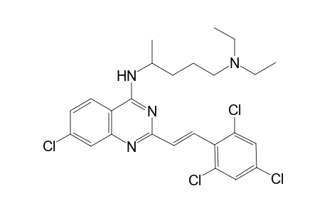 1,4-Pentanediamine, N(4)-[7-chloro-2-[2-(2,4,6-trichlorophenyl)ethenyl]-4-quinazolinyl]-N(1),N(1)-diethyl-