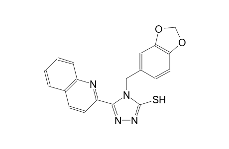 4H-1,2,4-triazole-3-thiol, 4-(1,3-benzodioxol-5-ylmethyl)-5-(2-quinolinyl)-