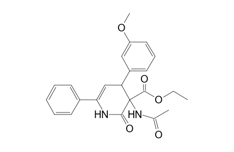 Ethyl 3-acetylamino-3,4-dihydro-4-(3-methoxyphenyl)-6-phenyl-2(1H)-pyridone-3-carboxylate