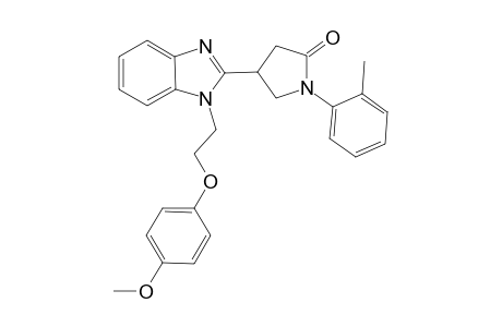 2-Pyrrolidinone, 4-[1-[2-(4-methoxyphenoxy)ethyl]-1H-1,3-benzimidazol-2-yl]-1-(2-methylphenyl)-