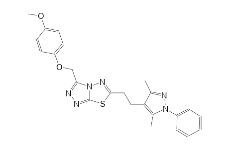 [1,2,4]triazolo[3,4-b][1,3,4]thiadiazole, 6-[2-(3,5-dimethyl-1-phenyl-1H-pyrazol-4-yl)ethyl]-3-[(4-methoxyphenoxy)methyl]-