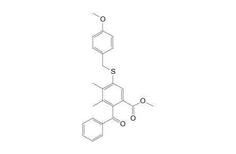 2-Benzoyl-3,4-dimethyl-5-(p-anisylthio)benzoic acid methyl ester