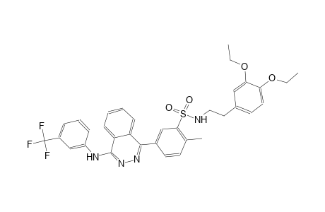 benzenesulfonamide, N-[2-(3,4-diethoxyphenyl)ethyl]-2-methyl-5-[4-[[3-(trifluoromethyl)phenyl]amino]-1-phthalazinyl]-